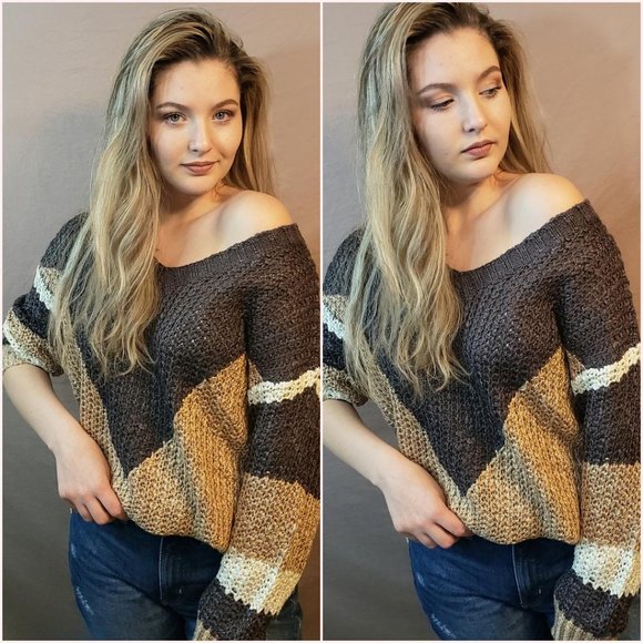 Taylor & Cambria Sweaters - Creme Brulee Oversized Knit Sweater